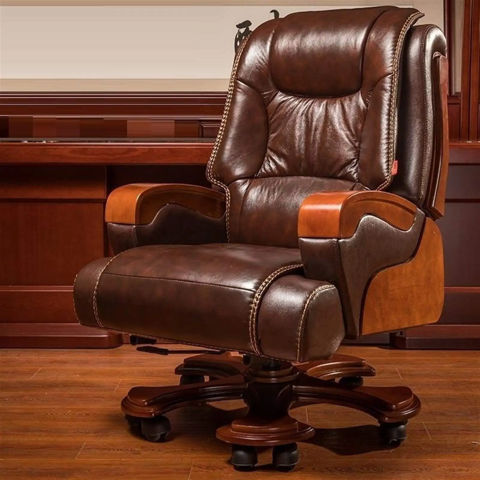 Reclining Back Home Computer Swivel Leather Massage Office Chair President  Chair Executive Office Chairs for Sale