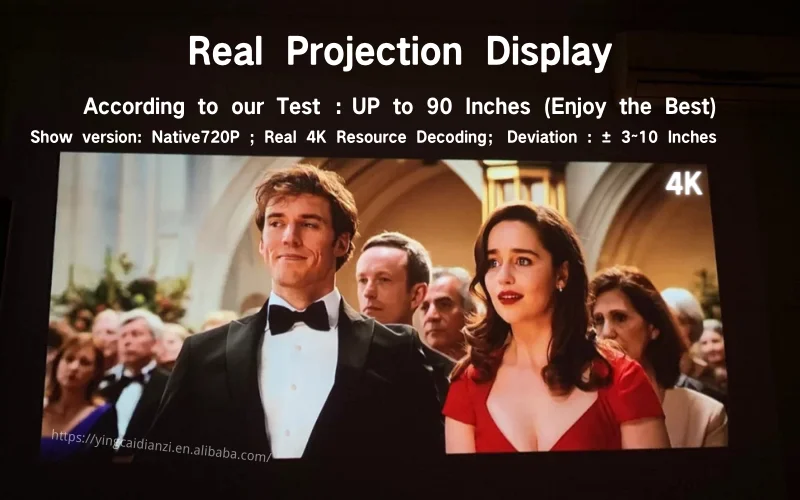 
 Светодиодный видеопроектор 4K, домашний Wi-Fi умный Android проектор  