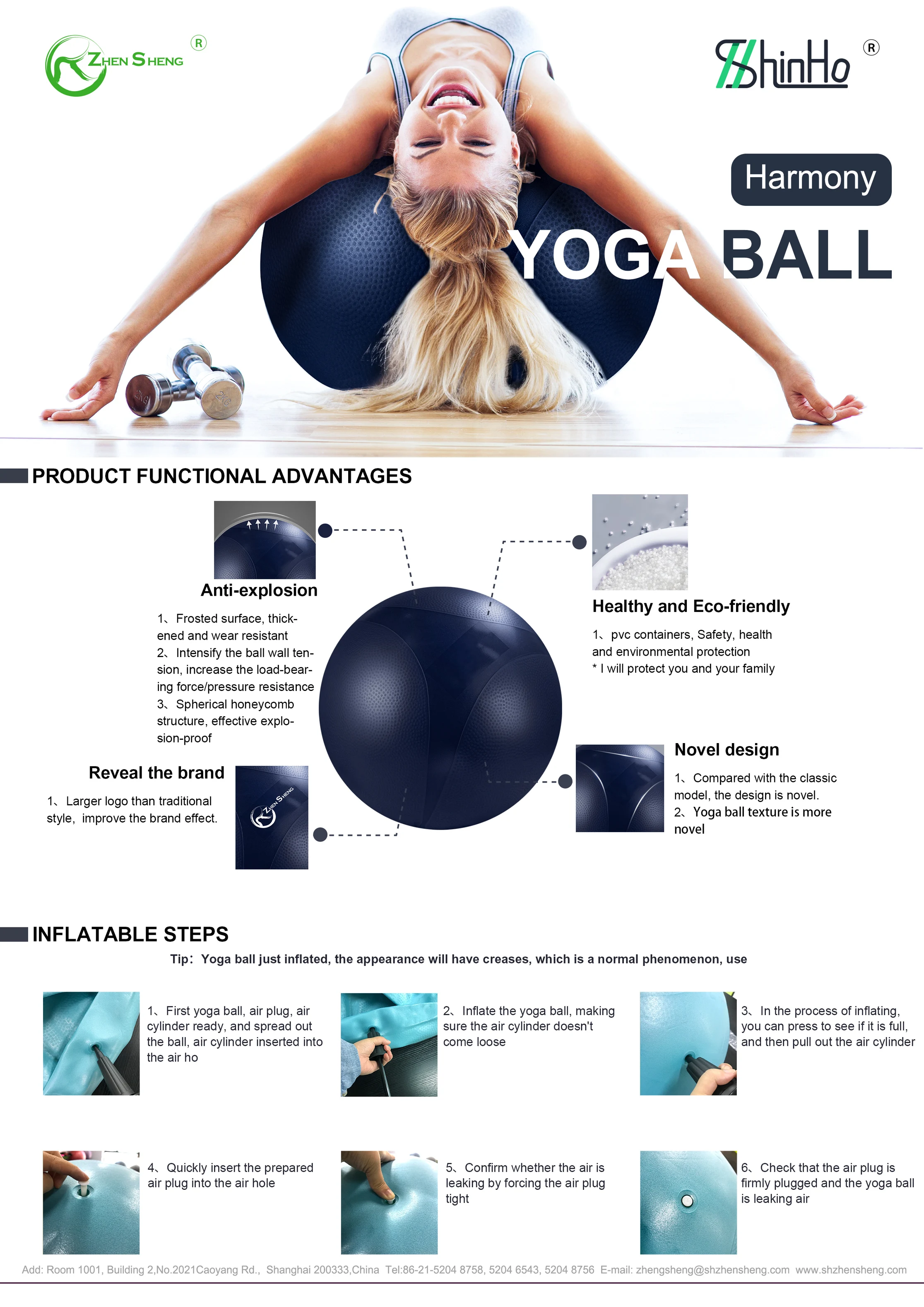 Zhensheng Birthing Ball Pregnancy Exercise Pilates Yoga Ball 65cm Buy