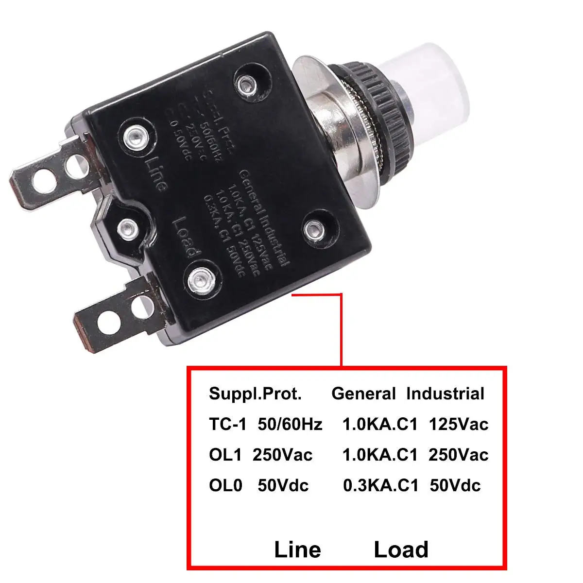 Interrupteur à Clé MMTC-1KF - Fermeture à Fleur, Anti-Sabotage - 15A 125-250VAC - Cylindre Inox