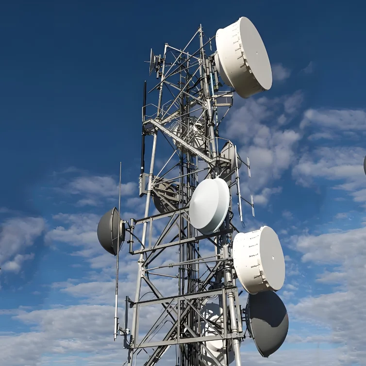 product hdg self supporting steel triangular lattice tubular telecom communication tower 35m with 50 year service life-1