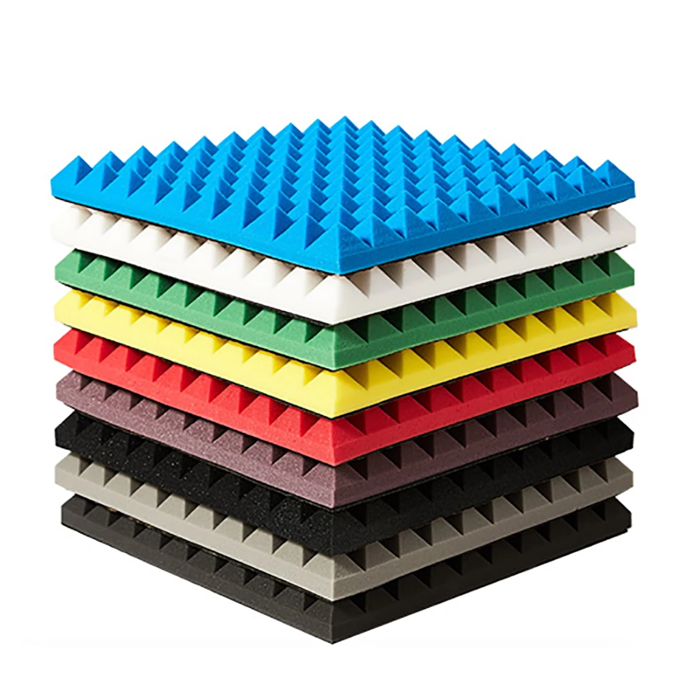 Modern Design 10X10 Pyramid Shape Mousse Acoustique Acoustic Foam Panels Low Price for Hotel Application