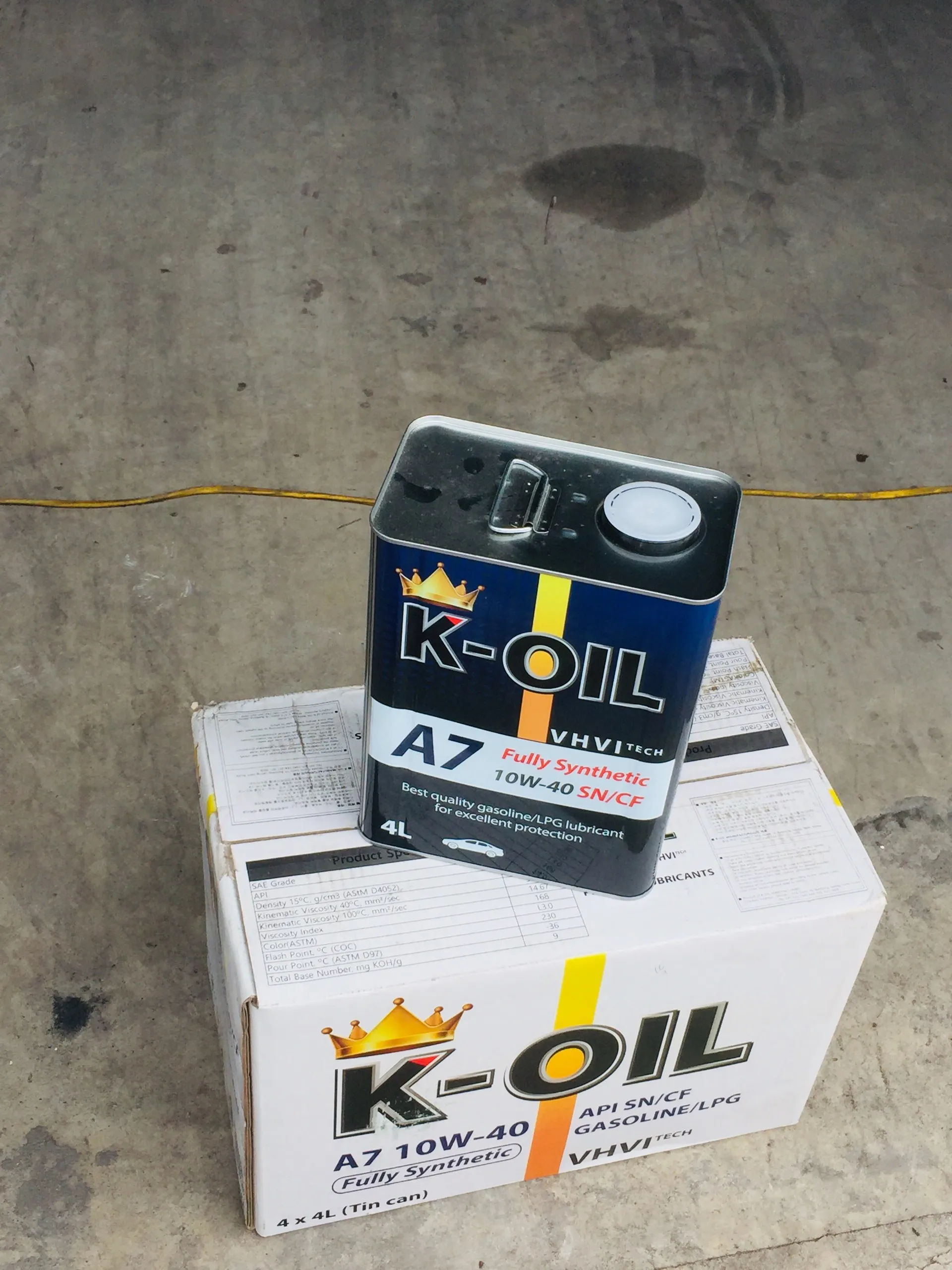 Koil A7 Motor Oil 100 Fully Synthetic 10w40 Sn/cf High Performance