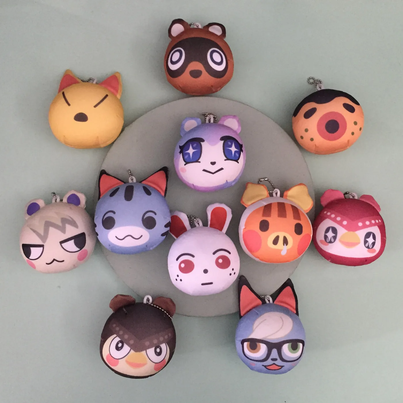 Custom Made Omanjuu with Ears Manjuu Fillings Inside Anime Plush Keychain Pendant
