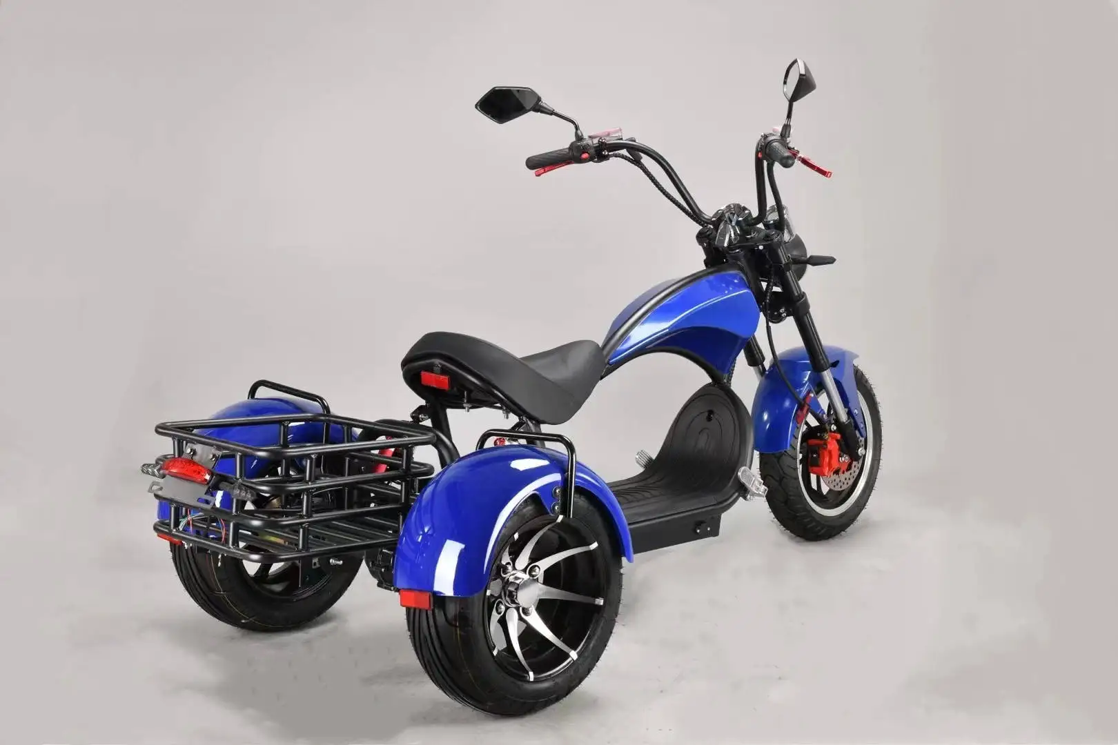 Hezzo 60v 4000w Dual Motors 12 Fat Tire 3 Wheel Electric Scooter 30ah Long Range Electric City 1805