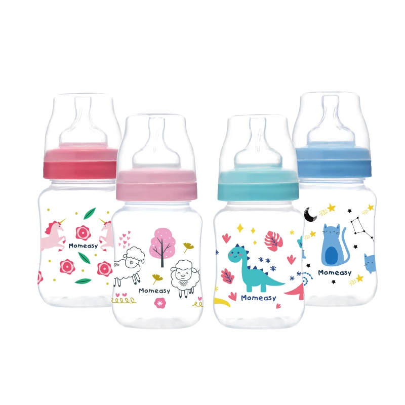 Бутылка для кормления младенцев MOQ одна коробка Прямая поставка с завода 240 мл/8 унций широким горлышком не содержит