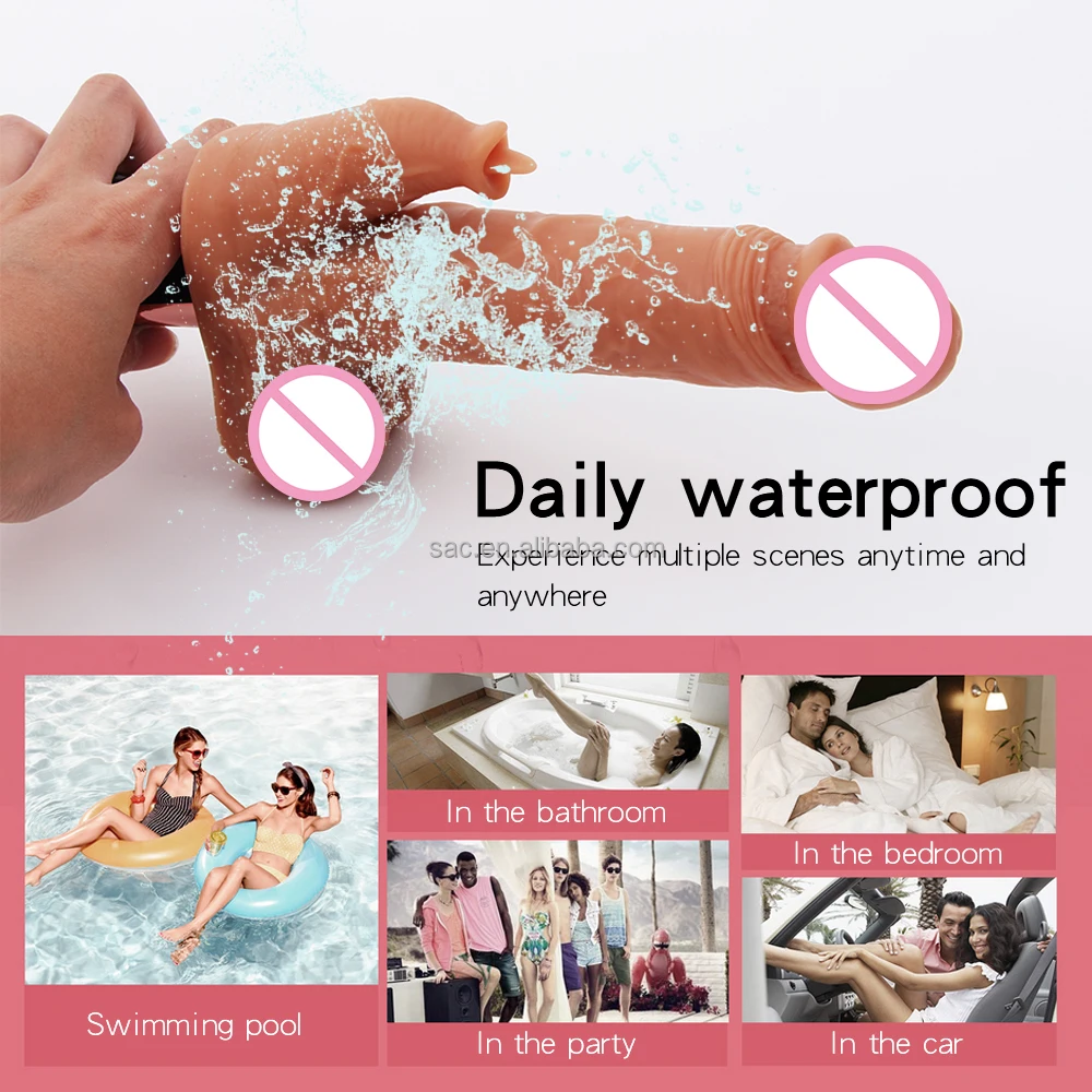 SacKnove Automatic up and Down Heated Swing 7 Frequency Vibrating Licking Tongue Sex Machine Gun Dildo Telescopic