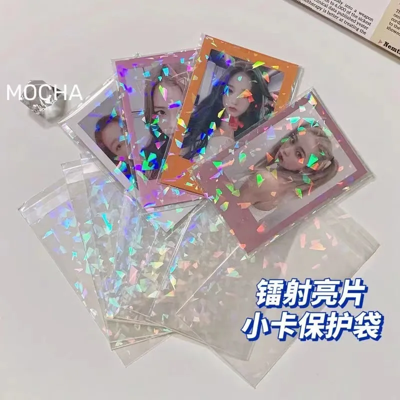 Double Clear Holographic Card Sleeves Gift Card Holder for Collectible  Photocards for Paper Crafts