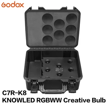 Godox C7R-K8B Kit 10W RGBWW Smart Bulb CCT Range 2000K-10000K App Compatible for Videography Wireless Control Built-in Battery detail image