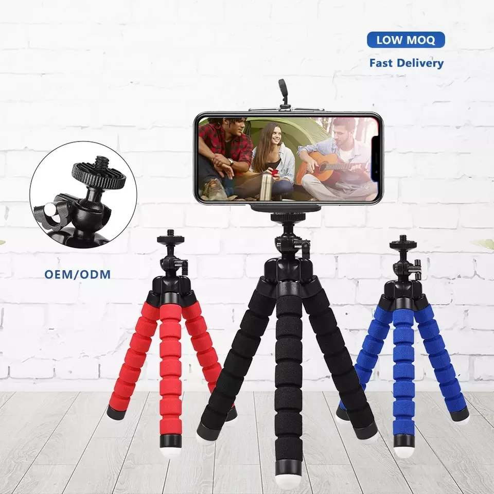 Trépied Flexible Mini Pour Smartphone Et Appareil Photo - Style Poulpe Portable Et Réglable - Noir