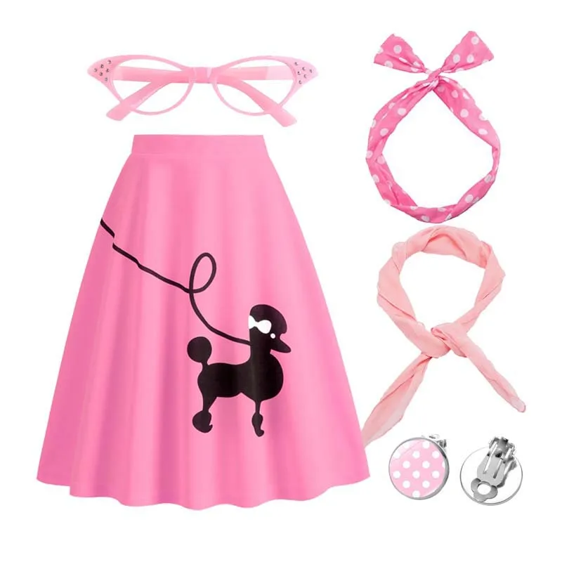 50's Poodle Skirt Costume Vintage Rockabilly Swing Tee