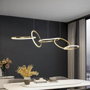 Modern Interior Decoration Stainless Steel Ring Chandelier Can Be Used in Office Dining   Room