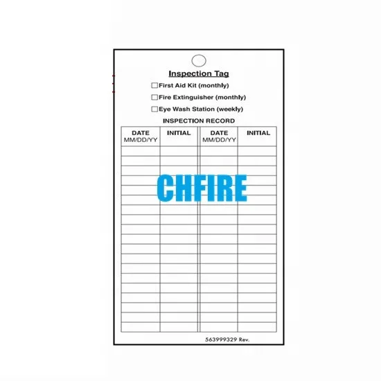 Design Your Own Fire Extinguisher Tags,Yearly Inspection Record Tags,Extinguisher Inspection Tag
