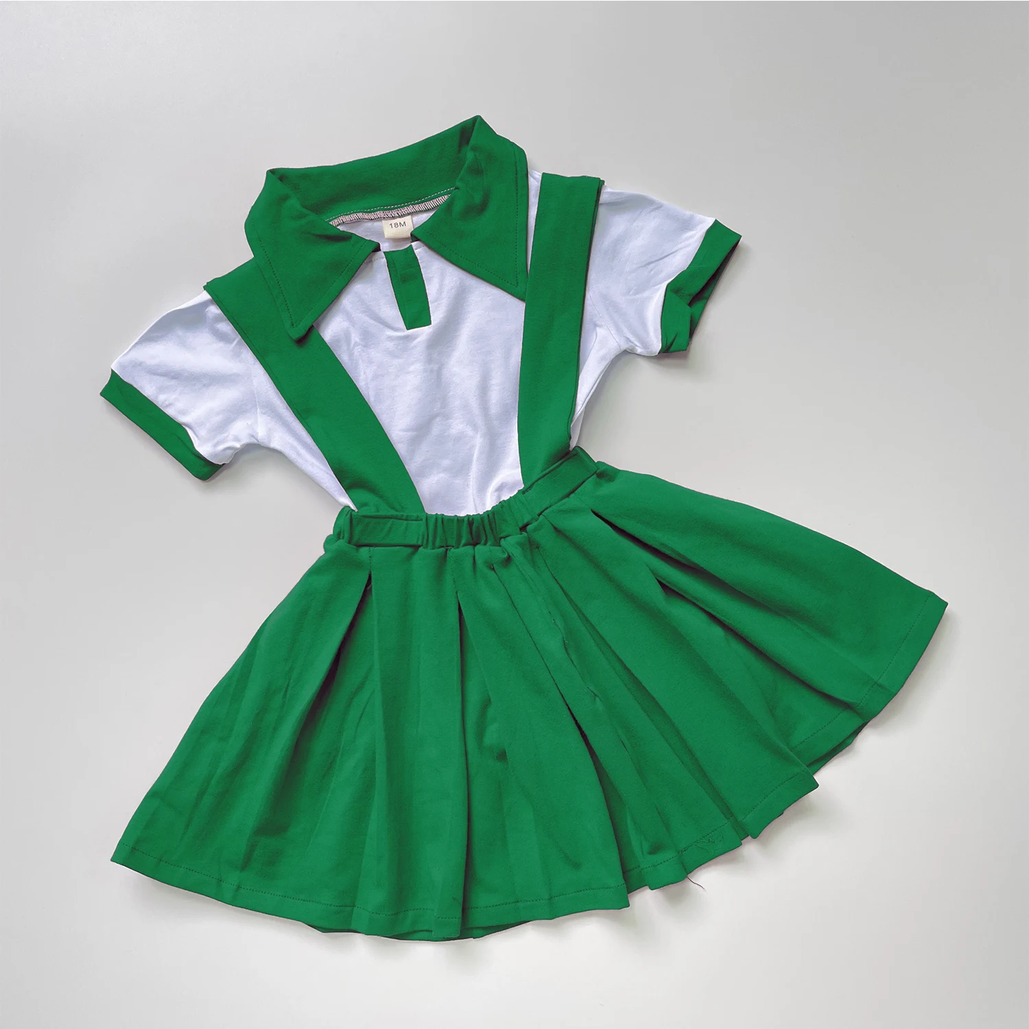 2024 Verão RTS Khaki Roupas Crianças Vestuário Saia de duas peças Meninas  Terno Geral Crianças Uniforme Vestuário Panos de escola, image size:1500x1500