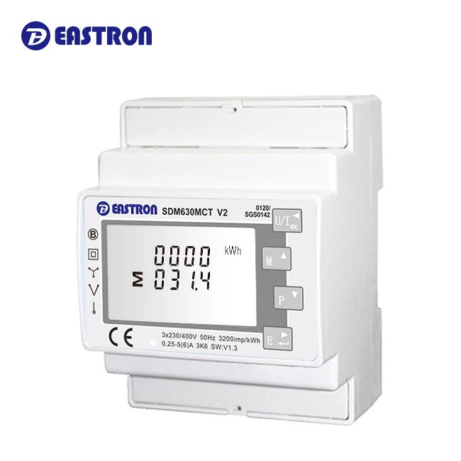 SDM630MCT V2 Three Phase Din Rail Modbus CT Connected Energy Meter Made by EASTRON