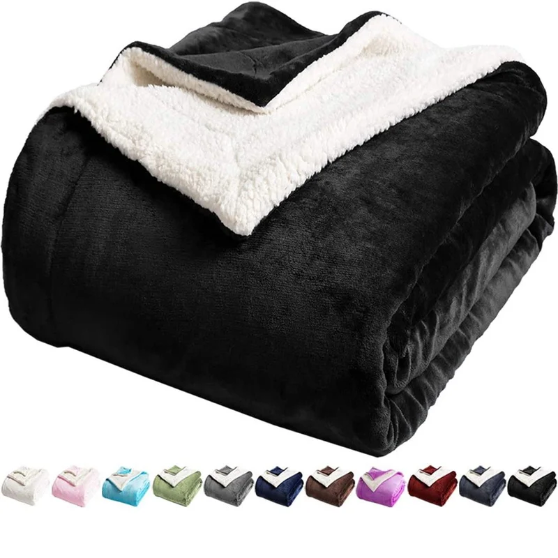 Готов к отправке, бесплатный образец, теплое мягкое одеяло из шерпы, зимнее одеяло, одеяло
