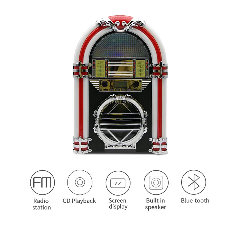 Mini Table Top Jukebox with Colorful Lights