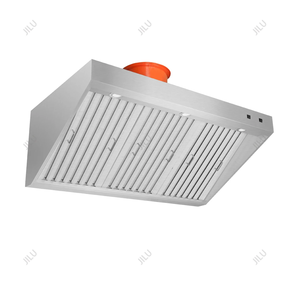 2024 Electric Stainless Steel Kitchen Exhaust Hoods Commercial Hotel Kitchen Custom Chimney Range Hood Direct Factory Supply details