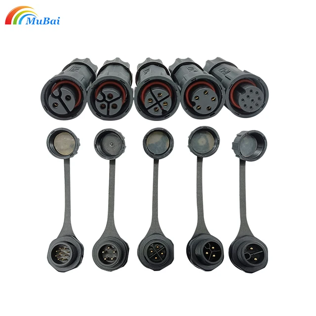 IP68 Waterproof Connector Dustproof Multipole Plug and socket Electric Power Cable connector For safe and reliable connection