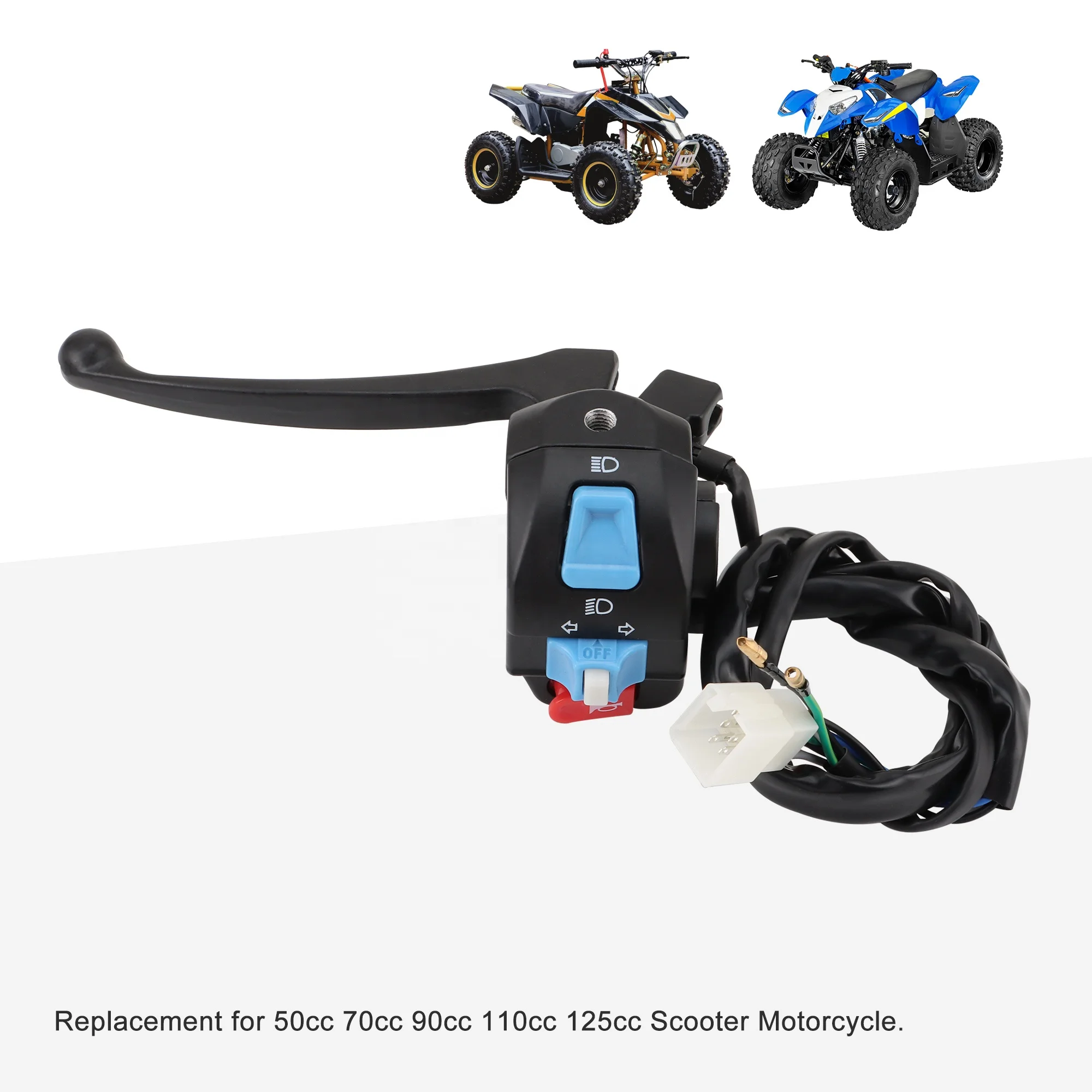 GOOFIT Motorcycle 10 Wire 3 Function Left Handle Switch Replacement for 50cc 70cc 90cc 110cc 125cc Scooter Motorcycle ATV