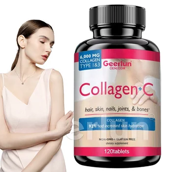 Best Selling Skin Whitening Supplements Multi Collagen Tablets Promotes Healthy Hair Skin Nails Vitammin C Glutathione Capasule