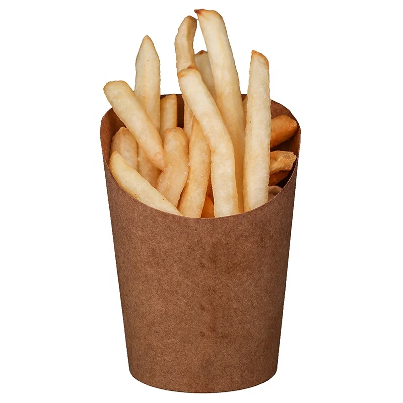 disposable kraft paper potato chips box 8oz 12oz 24oz