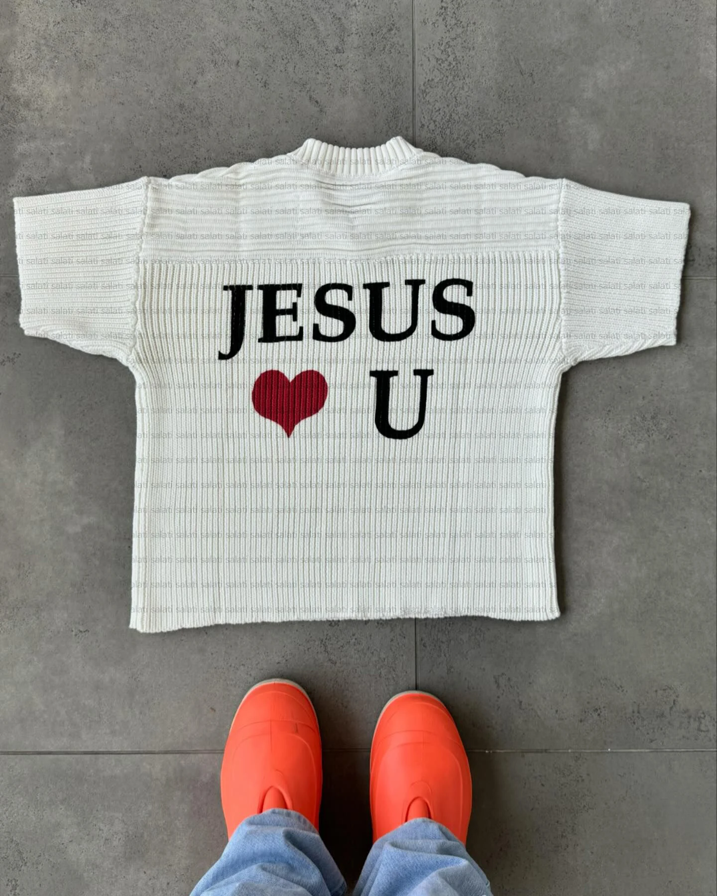 Custom Manufacturer Men Short Sleeve Heavy Weight V Neck Drop Shoulder Print T-shirt Boxy Cropped Knitted Unisex Jersey T Shirt gallery 8