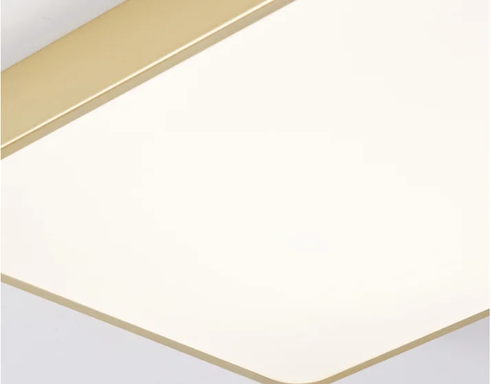 Modern minimalist bedroom ceiling lamp round square monochrome two-color stepless dimming