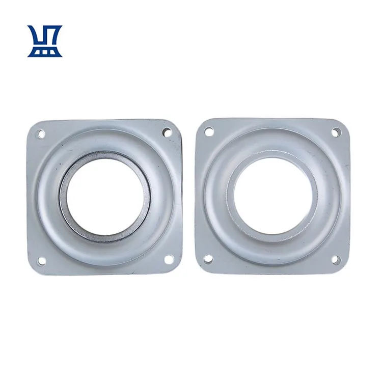 BQLZR Бесплатная доставка 2 шт. мебель квадратный металлический поворотный стол шариковый подшипник поворотная пластина 3 дюйма Серебряная сверхпрочная поворотная пластина