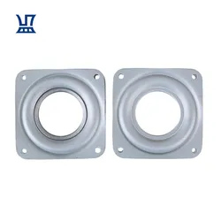 BQLZR Бесплатная доставка 2 шт. мебель квадратный металлический поворотный стол шариковый подшипник поворотная пластина 3 дюйма Серебряная сверхпрочная поворотная пластина