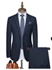 (lavable a máquina) traje azul marino [70% lana]