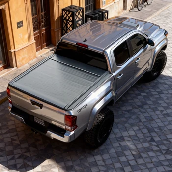 Aluminum Roller Lid Retractable Pickup Truck Bed Cover Waterproof Wear-Resistant ForToyota Tacoma Tundra Ram F150 Custom 5.5ft