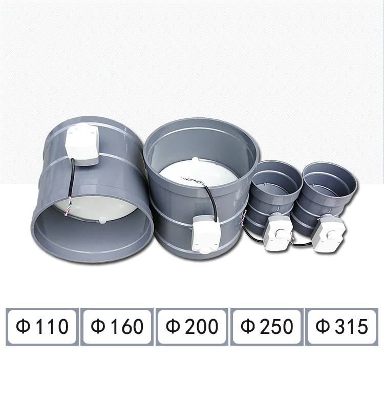 Electric Floating Ball Normally Closed Exhaust Ball Valve Polypropylene Check Valve for Duct Ventilation with Remote Control Pp