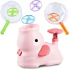 Pink flying discs launcher toys