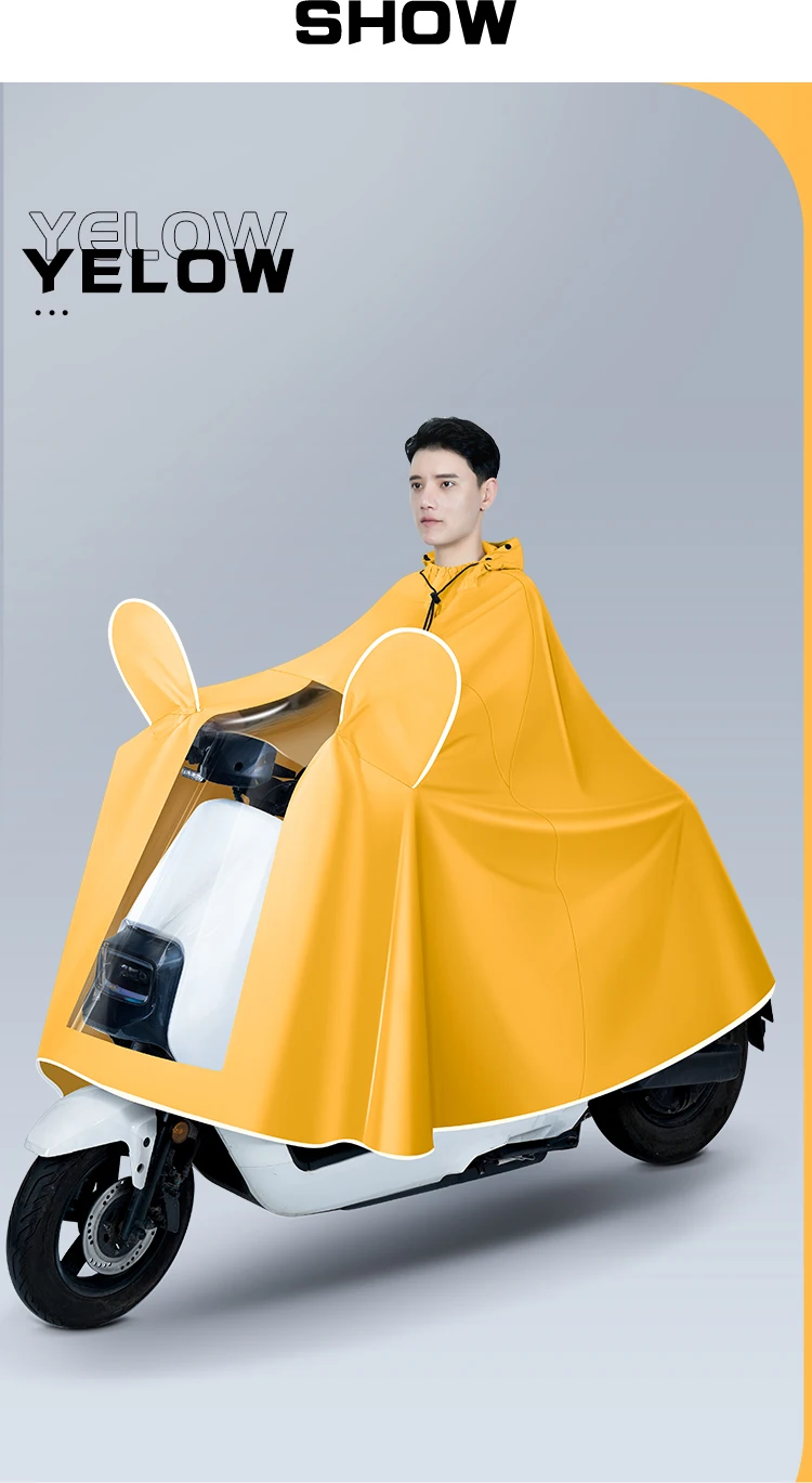 Customizable polyester travel raincoat bicycle rain coat waterproof rain gear supplier