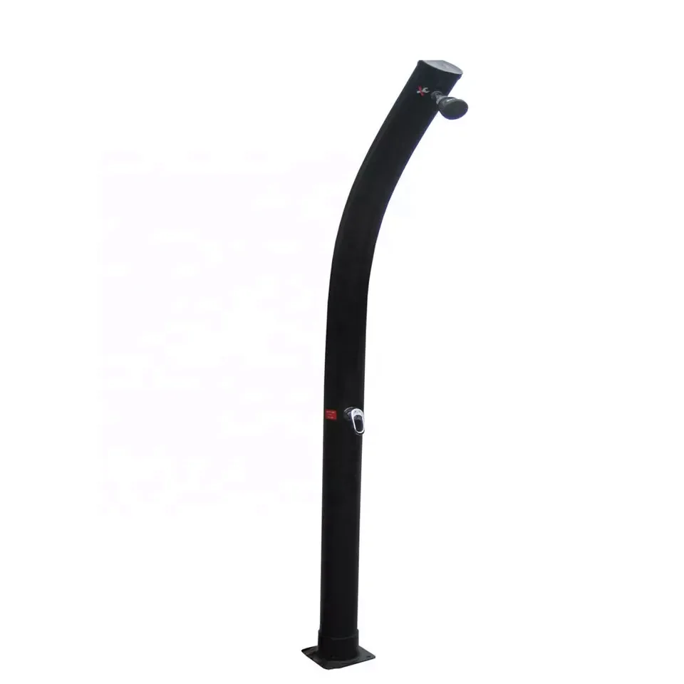 Outdoor Curved Garden Solar Shower Pool  Solar Shower 20L Curved Solar Shower Copper Valve Inside Aluminum Base