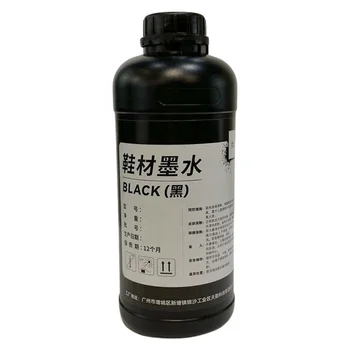 Black UV ink render precise color for leather and other shoes material uv soft ink