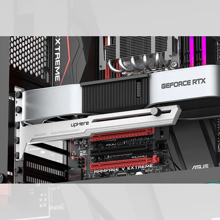 Support Pour Carte Graphique UpHere - Blanc, Léger Et Réglable, évite L'affaissement De Votre GPU - 3