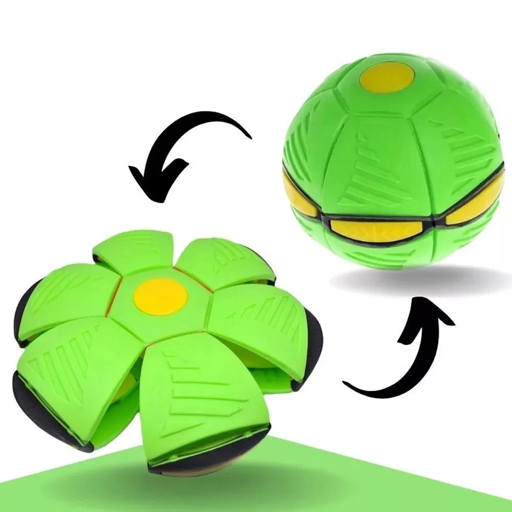 Dual Form Magic Bouncing Ball & LED Flying UFO Disc Lights Interactive Toy for Parent-Child Pets Indoor Outdoor New Arrival