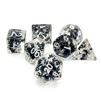 Custom dnd rpg Round RPG dice set polyhedral dice filled