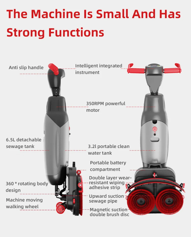 Mini Mopp 38cm - Praktischer Bodenschrubber Für Bad, Küche & Fenster