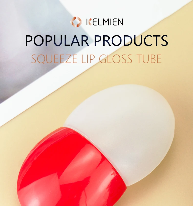 Wholesale Empty Red Plastic Cosmetics Soft Squeeze Lip Gloss Tint Balm