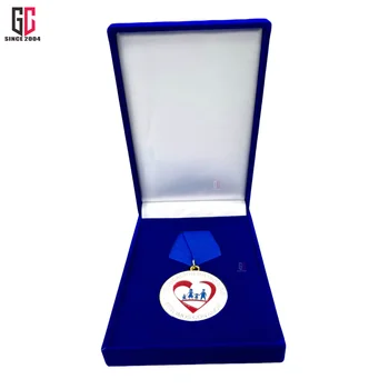 15 Years Factory Custom  Zinc Alloy Honor  Award Medal with Velvet Box