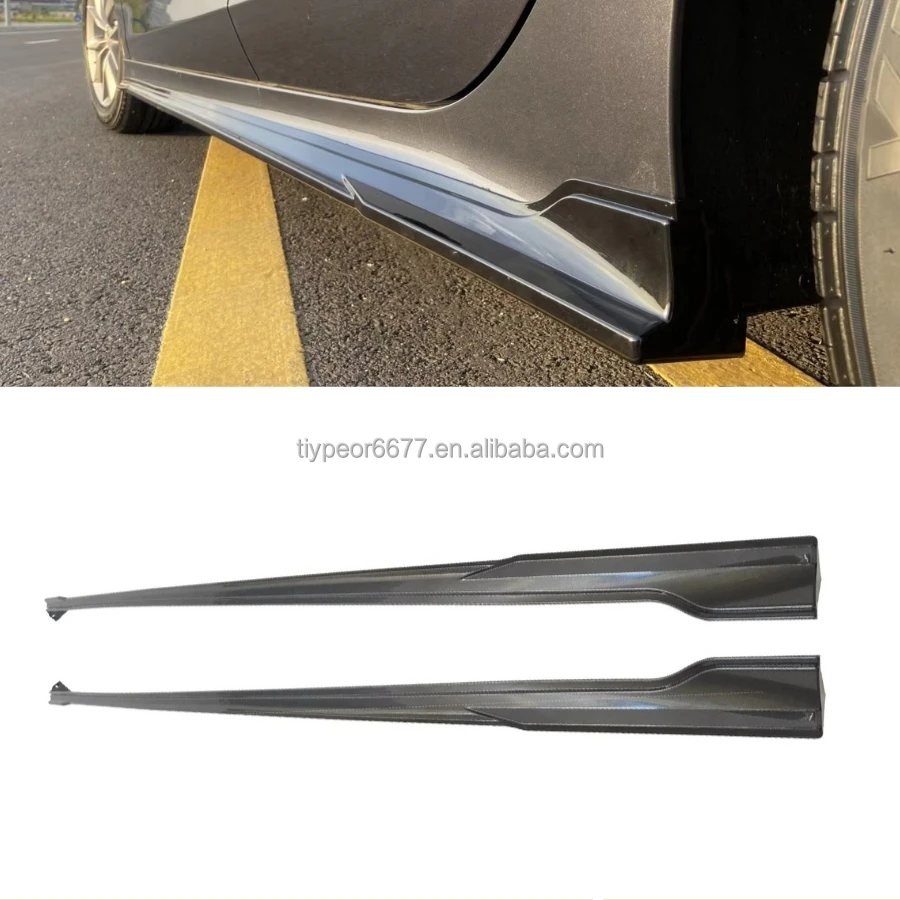 product tiypeor gloss black side skirts car front bumper splitter car accessories for honda civic 11th gen 2022   2023 rocker panel pp-3