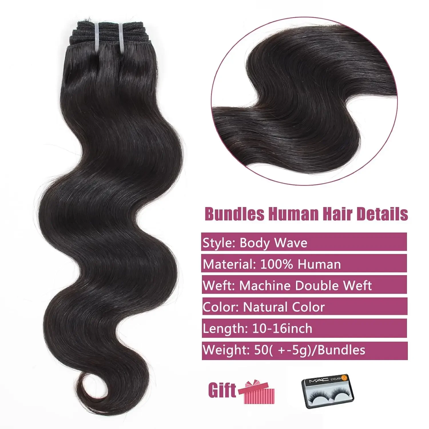 Body Wave Bundles Echthaar 4 Bündel 12A brasilianisches Echthaar Weave 100% unbearbeitet_voghion.com