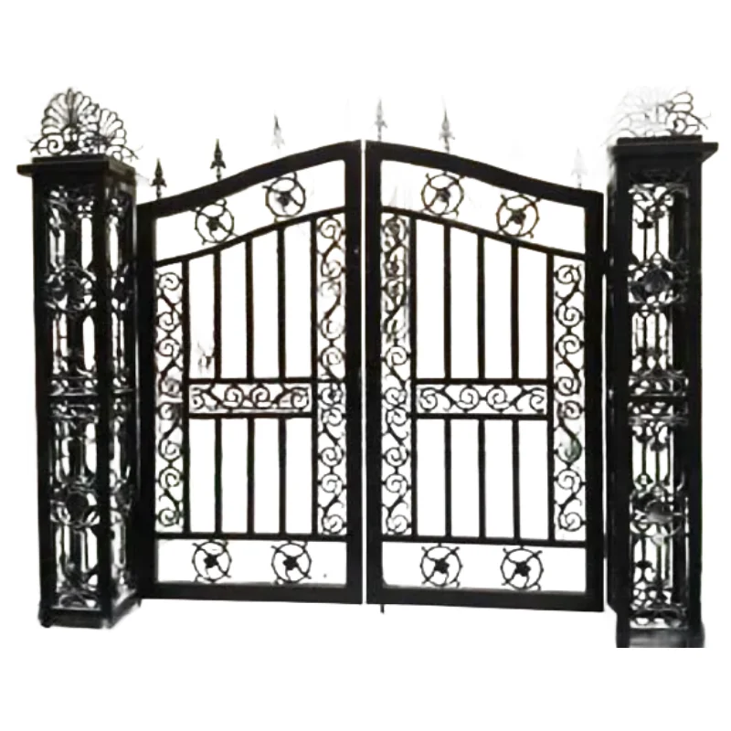 Fence House Gate Designs Wrought Iron Australia Hot Dip Galvanized 1.8x2.4m Tubular PICKET Fence Carbon Steel Metal White Pallet