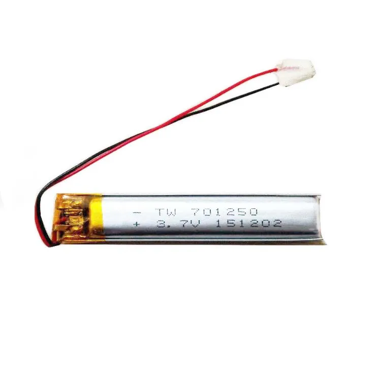 701250 350mah small 3.7V lithium polymer lipo battery with KC and UN38.3