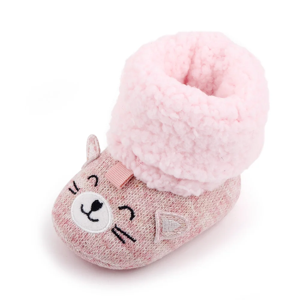 New Baby Cute Warm Cotton Boots Baby Boots Indoor Cartoon Soft Soled Toddler Shoes details