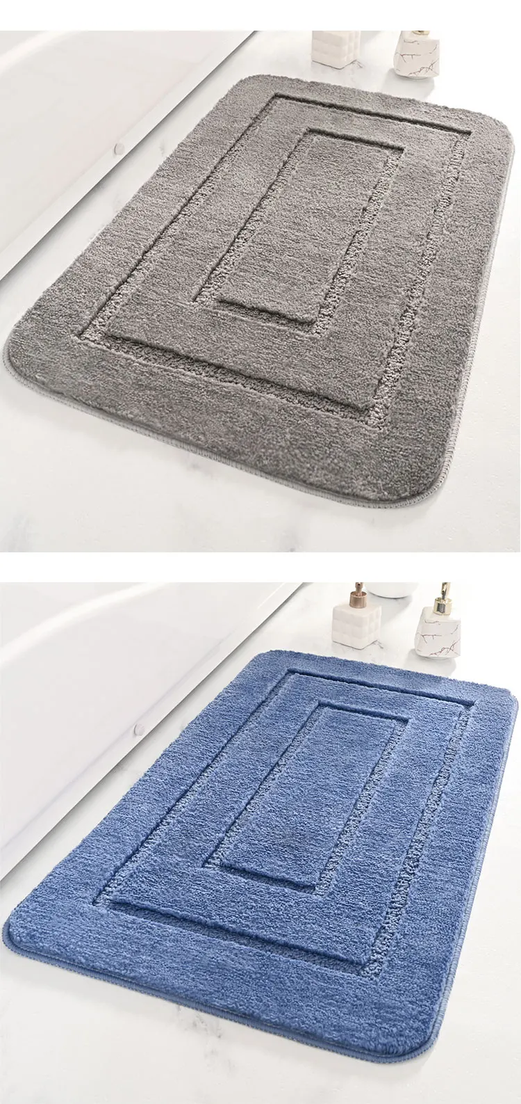 Non-slip machine washable Bath Mat Shaggy Thick Fluffy Door Mat Home Entrance Welcome Doormats supplier