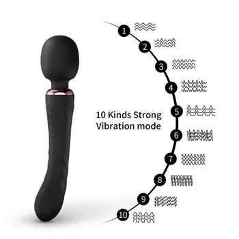 Heating Av Wand Dildos Massage G-Spot Vibrator Clitoral Stimulator Female Masturbation Vibrator Sex Toys For Woman